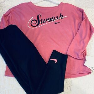 Nike Kids Pink and Black Matching Set